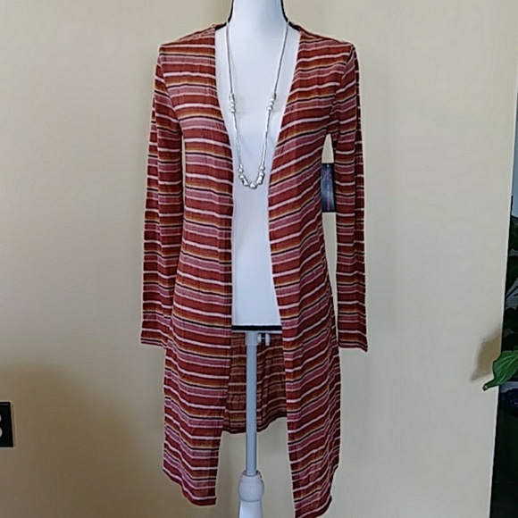 No Boundaries Sweaters - NWT. Junior's Striped Duster Cardigan.